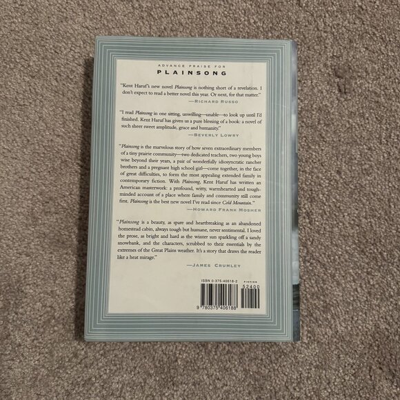 Plainsong by Kent Haruf, Hardcover Book - VERY GOOD Condition - Picture 5 of 5